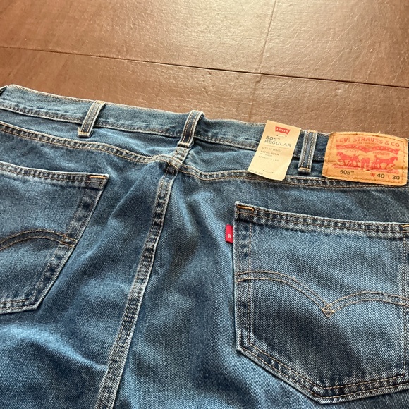 Levi’s 505 Men’s Regular Straight Leg Blue Jeans 40x30 - Picture 6 of 7